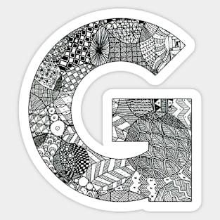 Zentangle G Sticker